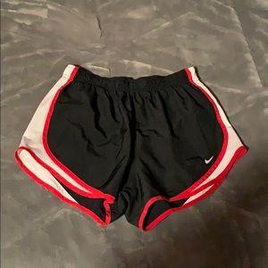 Black and Red Nike Dri-Fit Athletic Shorts Medium